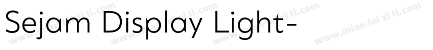 Sejam Display Light字体转换